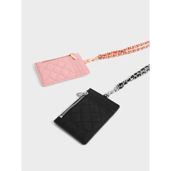 Popular PU Leather Card Holders With Lanyard Promotion Gift Customized Brand