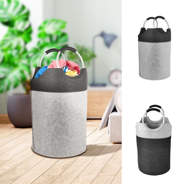 3mm 4mm Felt Storage Basket Collapsible Laundry Bags 39*68cm