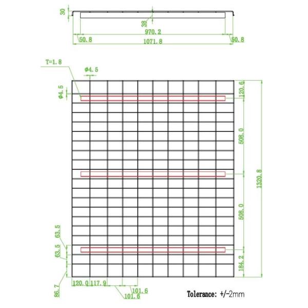 5.0mm Steel Wire Mesh Decking Galvanized / Powder Coated For Durability