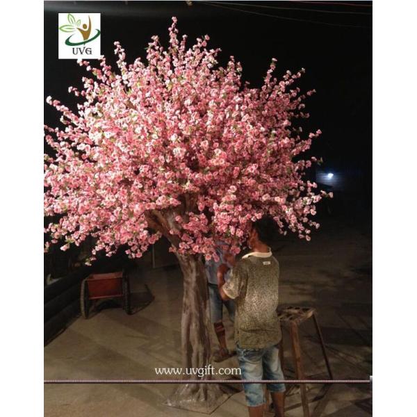 UVG CHR140 china event supplier home decoration pink peach blossom fake trees for weddings