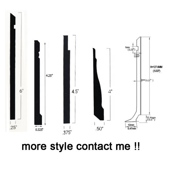 Cutting Service Flexible Rubber Wall Baseboard and Door Casing for Eco-Friendly Homes