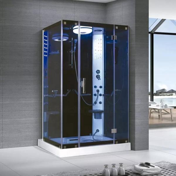 A porta deslizante de vidro moderada encerrou o quadro de alumínio das cabines do chuveiro do vapor