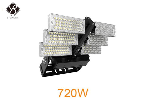 Luzes de estádio de futebol LED de rotação de 360 ​​graus, luz de inundação de estádio 720W 115200LM
