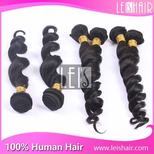 Unprocessed 5A 100% Human Virgin Loose Wave Peruvian Hair Weaving