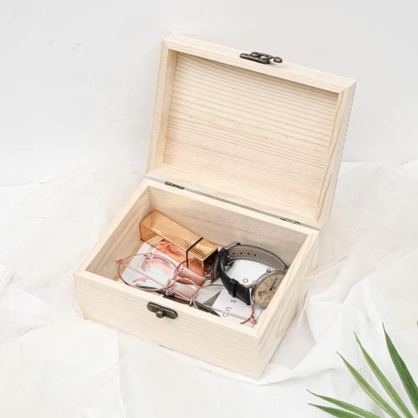 Custom Small Wooden Chest Boxes for Decorative Storage Environmental and Logo Customized