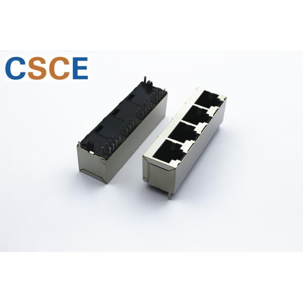 Front PEG 3.68 Shielded RJ45 Jack / Magnetic RJ45 Jack Tab Up Latch 100 Base - T