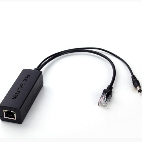 48V 12V IEEE 802.3af Compliant Active POE Splitter Adapter for CCTV 205mm Wire Length
