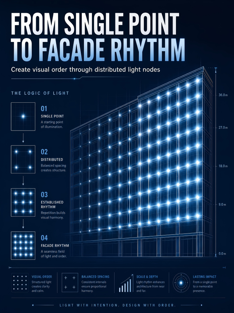 Facade Decorative Small Round LED Pixel Point Light 1.5W 5LEDs DC24V DMX512 120 Degree Beam Angle