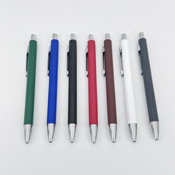 Colorful Retractable Metal Ball Pen Spray Painted Aluminum Barrel Press Ballpoint Pen