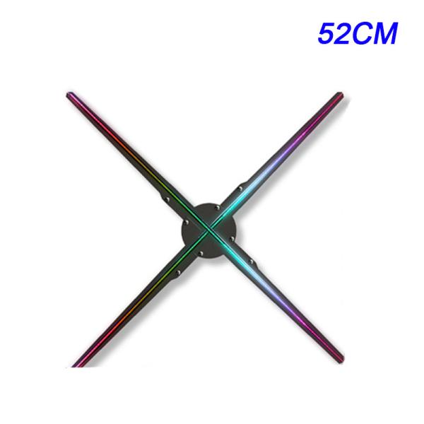 Ventilador de pantalla holográfica portátil de 52CM de inicio rápido, ventilador holográfico 3D de alto impacto