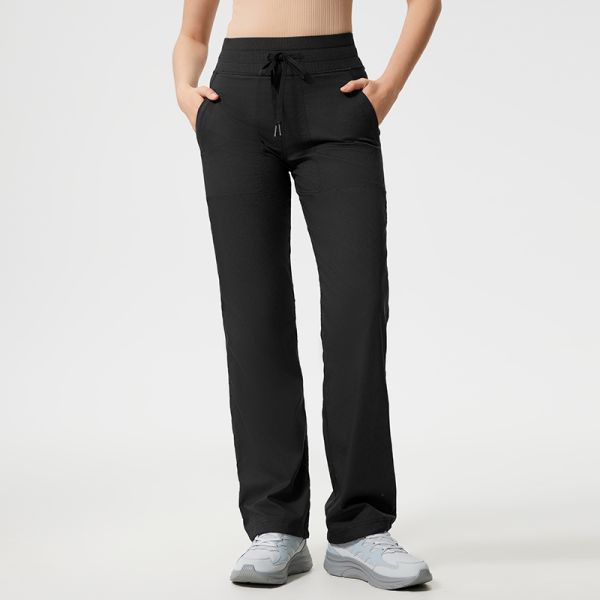 Women's Drawstring Scrub Pants Breathable Lightweight Straight for Medical Work Wear