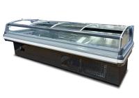 Refrigerador de vidro aberto do refrigerador da exposição da carne da mostra do estilo novo com diodo emissor de luz