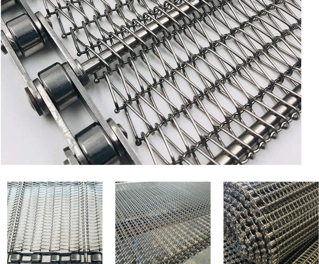SS304 Spiral Grid Belt Mesh for Dryer Cooler Belt