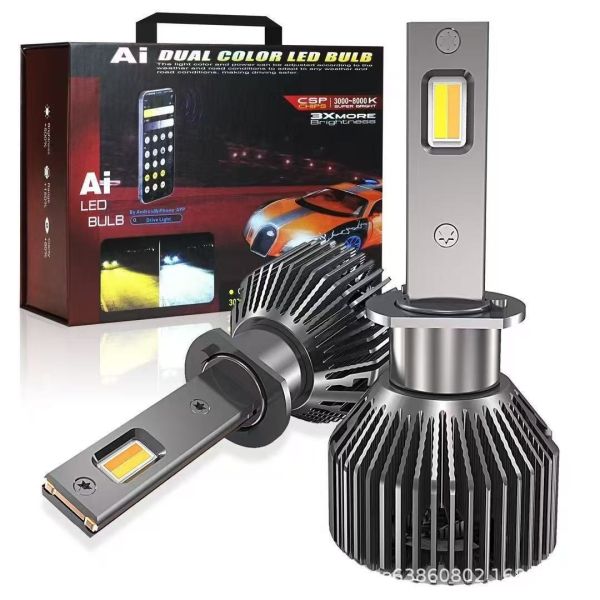 M3 Bluetooth APP Adjustable LED Headlight Multi-Color H7 H4 H1 H3 Front Fog Light