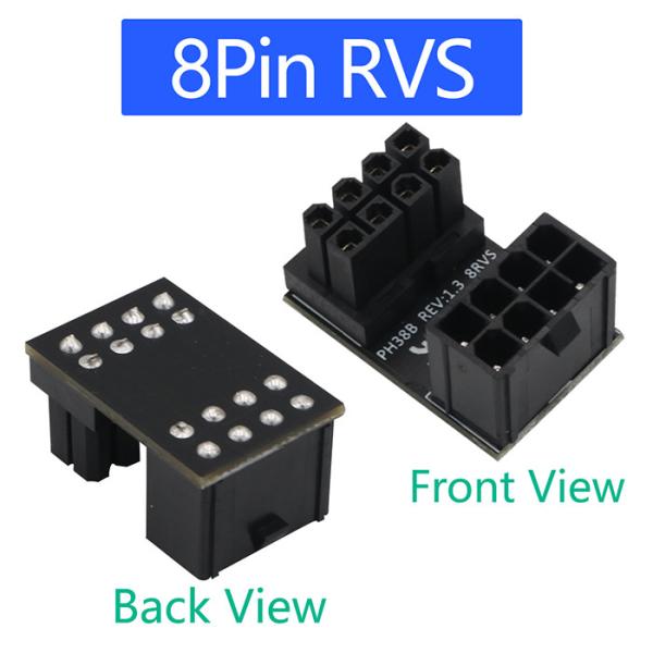 Homem de ATX 8 Pin Female To 8pin adaptador angular de 180 graus para a placa gráfica dos Desktops