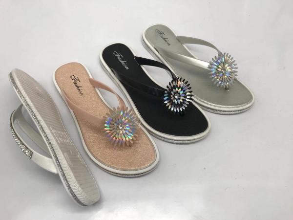 Wholesale Flipflop Cheap Price PVC Rubber Printed Slippers Flip Flop Size 36-41#