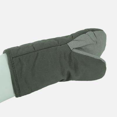 As luvas curtos da cozinha do algodão do Potholder resistente ao calor grampeiam matérias têxteis Mini Oven Mitt