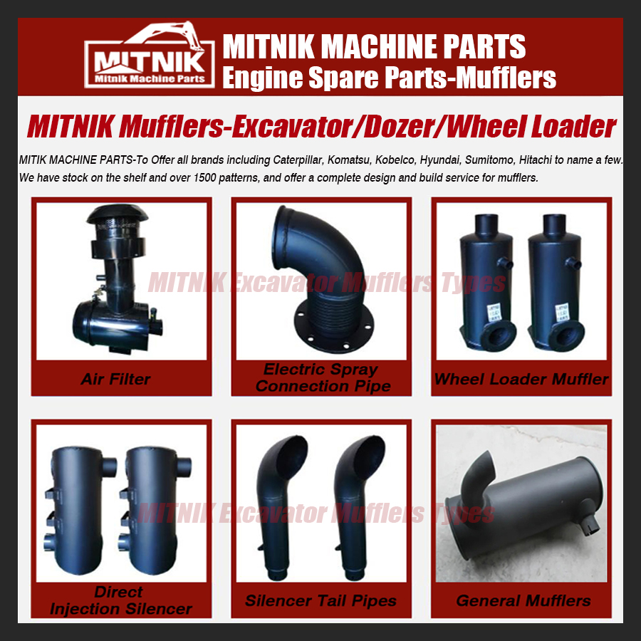 Aluminized Steel Muffler Silencer 266 6252 Apply to Excavator Engine or Other Engine