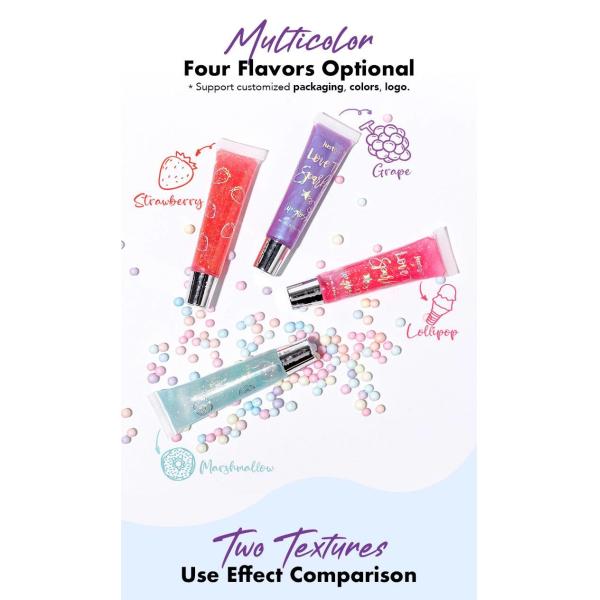 Customizable 4 Colors Essence Lip Gloss Liquid Lip Oil 7ml Long Lasting
