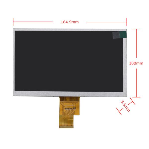 LVDS Interface 7 Inch 1000nits LCD TFT Touch Screen Module 1024x600 Resolution
