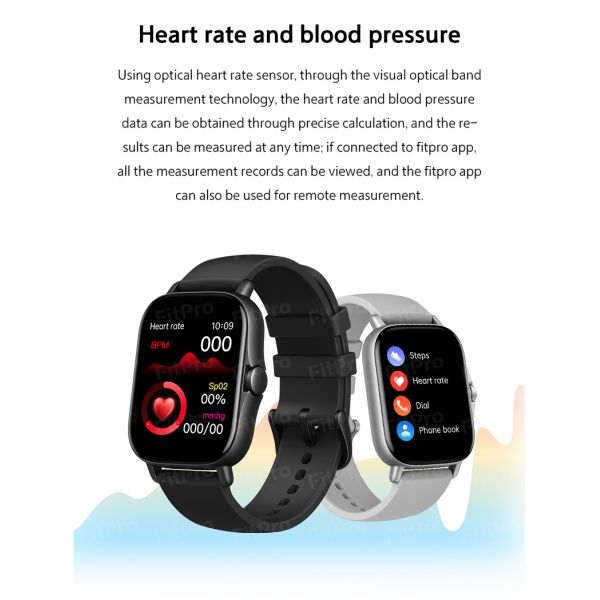 Eraysun Y13 Smart Watch Square 1.69 Inch TFT Display Fitpro for Call Heart Rate Sleep Monitor Unisex Alloy Case Magnetic