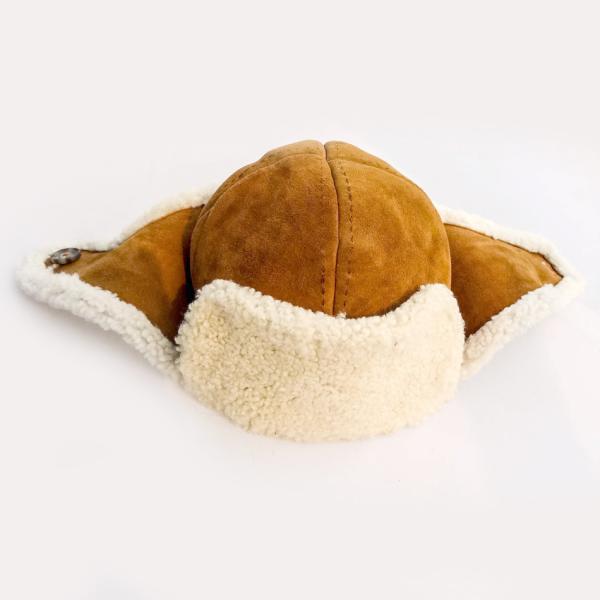 Fashion Real Genuine Leather Hats , Leather Bomber Hat Custom Size