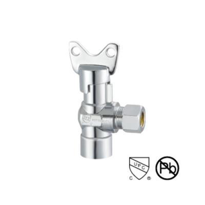 Solder Brass Copper Angle Valve 1 2 X 3 8 Lead Free 1.5 GPM Flow Rate