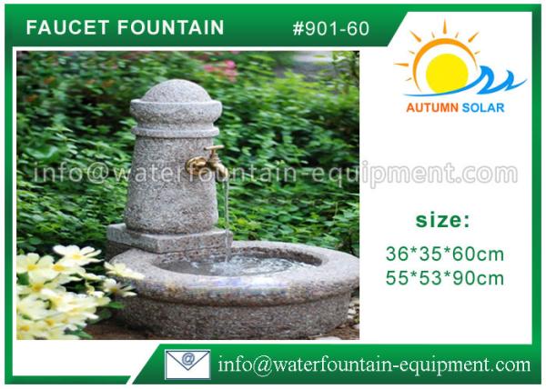 Stone Faucet Cast Stone Garden Fountains Granite Sink For Backyard Lightweight
