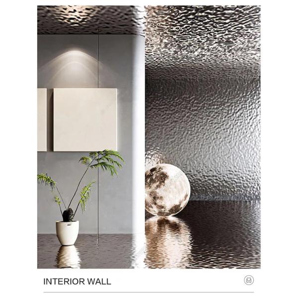 PVC квадрата покрыл панели стены волокна панели пульсации воды бамбуковые