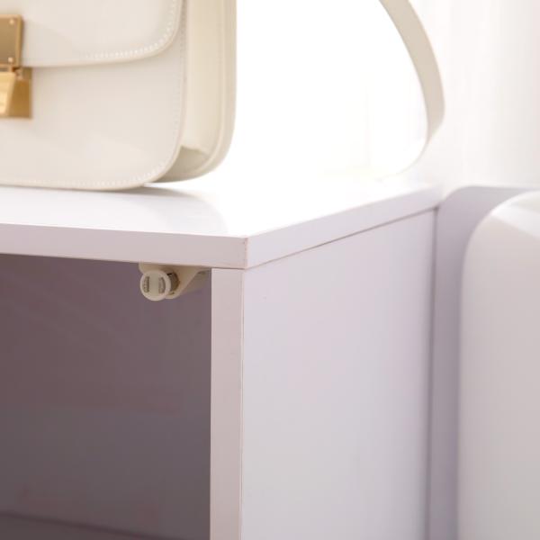 Шкафа ботинка домочадца MDF полка Extendable деревянного съемная с зеркалом