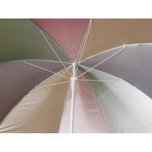 42 дюйма УФ-защита Металлический шахты пляжный зонтик с серебряным покрытием