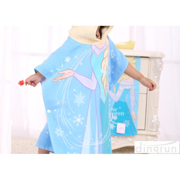 Cute Animal Hooded Poncho Towels For Children Cotton / Polyester Material
