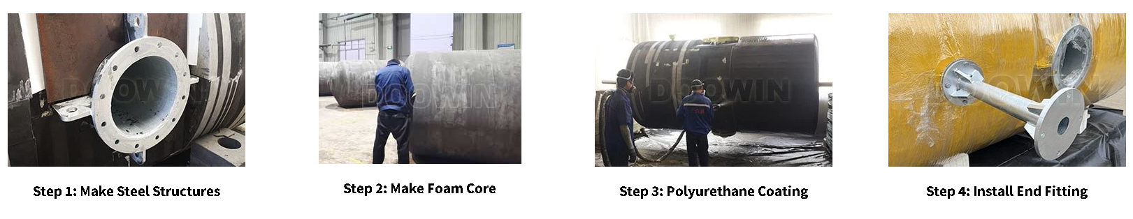 Barrel Commercial Mooring Buoys Chain Through Type Marine Barrier Floats