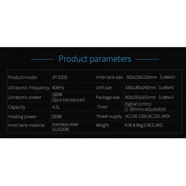 Уборщик домочадца 4.5Liters 180W ультразвуковой зубоврачебный