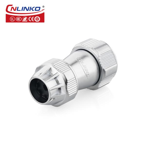 CNLINKO M20 4 Pin Waterproof Connector Plug Socket Male Female Panel Mount Power Cable Connector Rated Current 20A