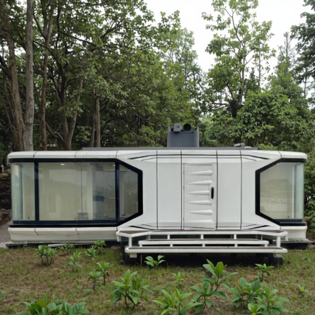 Prefab Waterproof Mobile Capsule Steel Structure Detachable Space Capsule Design Fast Construction for Villa Resort Office Use