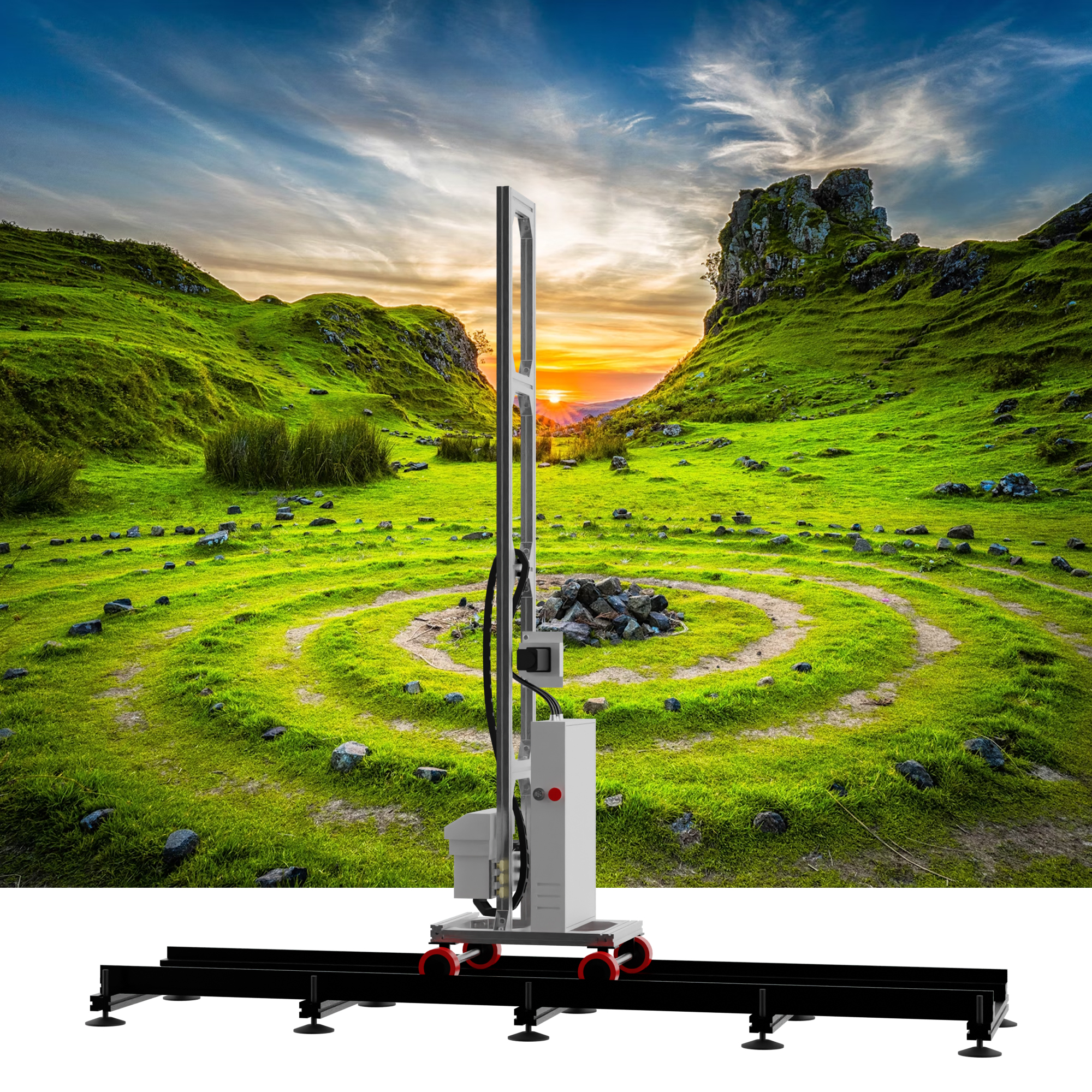 Vertical UV Wall Printer Machine 3D Mural Inkjet Printer for Indoor Outdoor Direct to Wall Printing High Precision 4K
