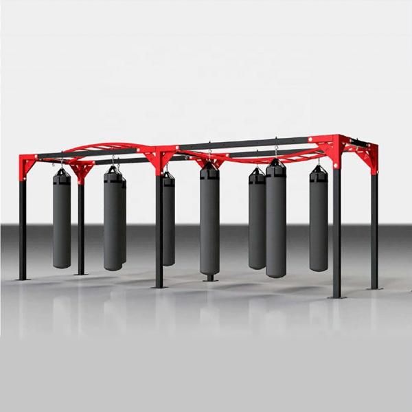 Martial Arts Square MMA Punching Bag Rack HIIT Training System