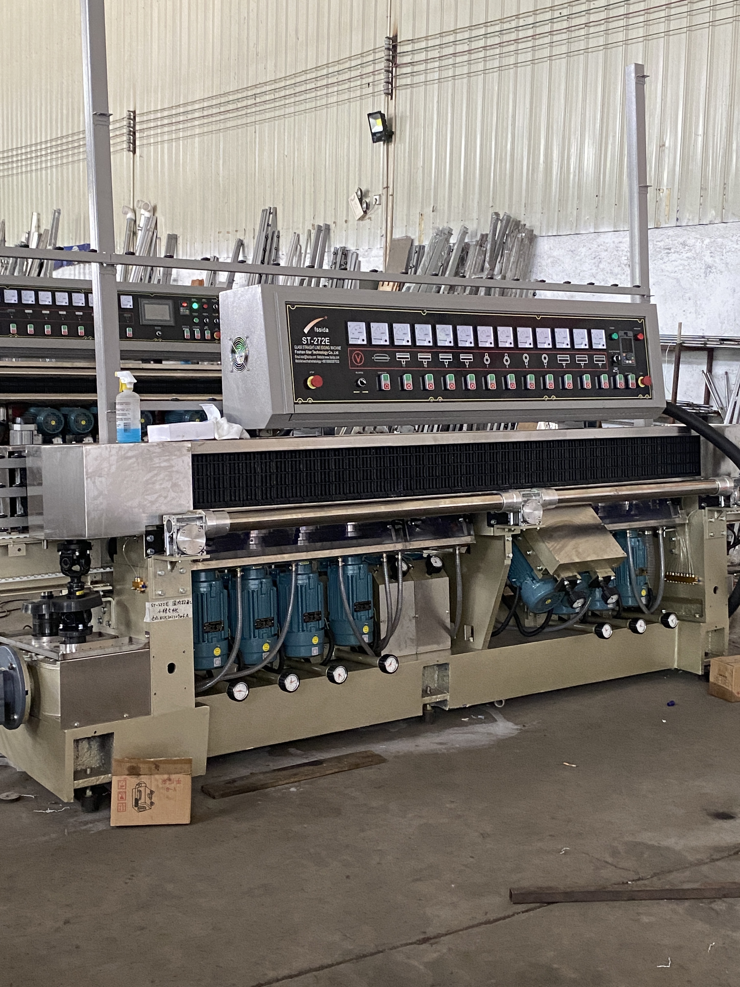 11 Spindles Glass Edging Machine Vibration Free 6960*1000*2600mm