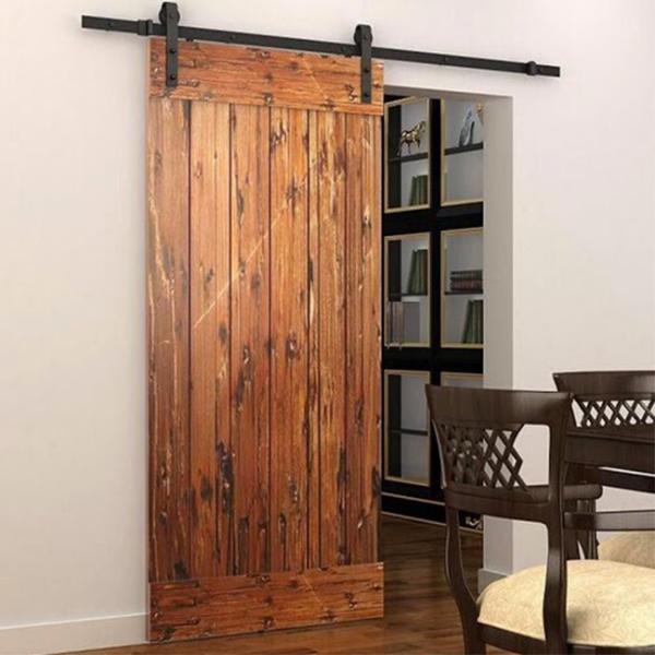 Customized Modern Wood Barn Door , Interior Sliding Barn Doors For Homes