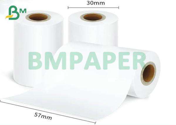 48gsm OEM branco do papel térmico de 57mm * de 30m para a caixa registadora do supermercado