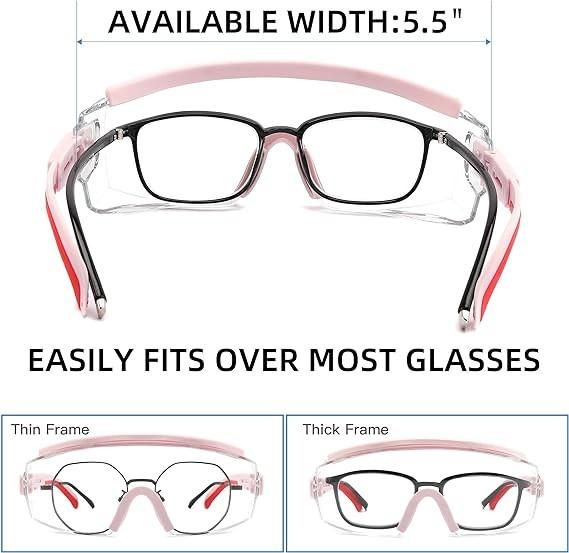 Safety Glasses Over Eyeglasses Anti Fog Safety Goggles Protective Glasses With Adjustable Frame For Men Women