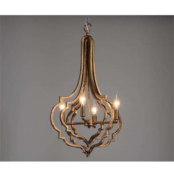 Antique bronze chandelier 4 lamp holders indoor home lighting (WH-CI-44)