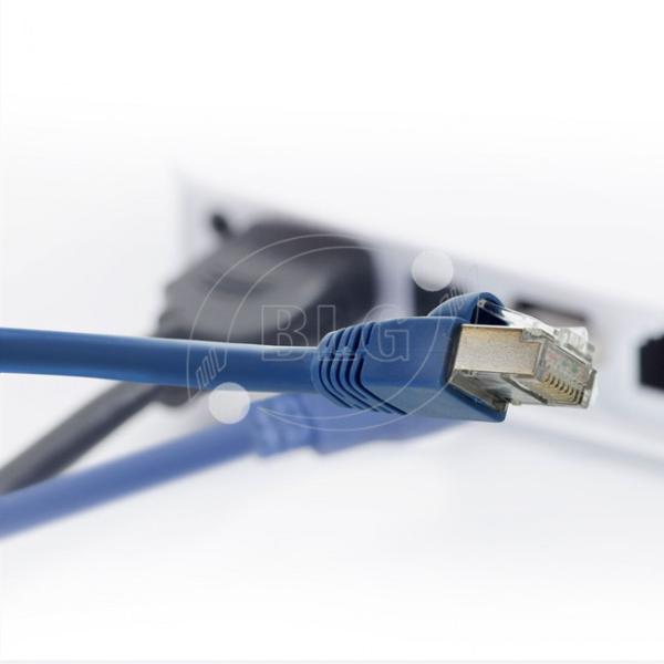 Full Copper STP Patch Cable Cat7 Type Gold Plated RJ45 Male Plugs / Plug Boots