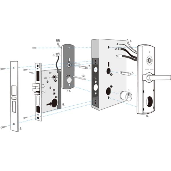 V69 Management Sytem High Security Electric Door Lock RFID Card Hotel Smart Lock