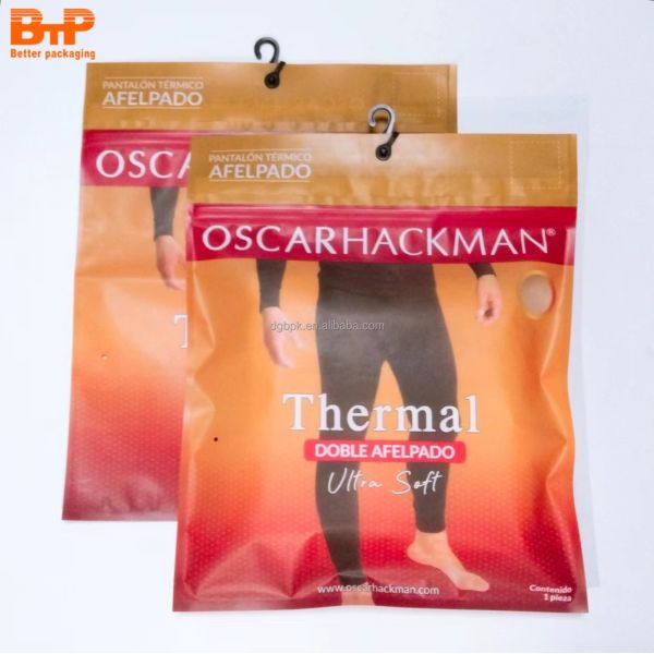 Customized Packaging Bags for Garments Resealable Clothing Zipper Plastic Aseptic Bag Clear Bag With Customized Design