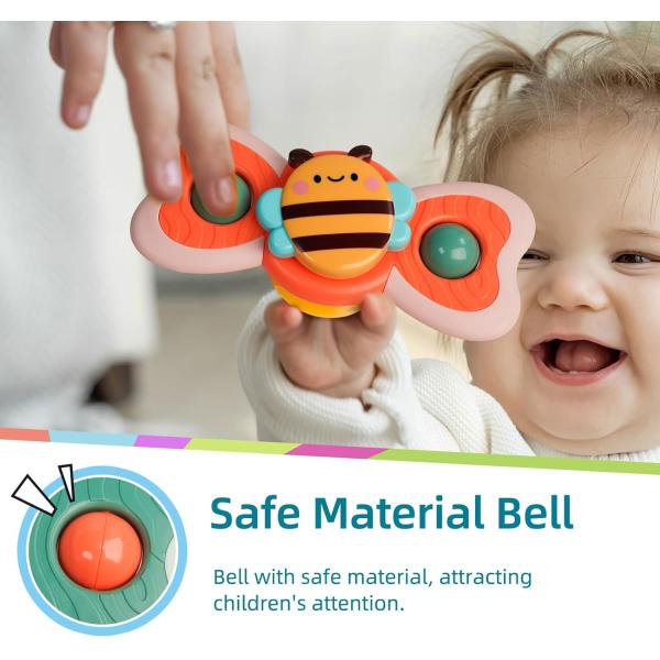 8 to 13 Years Age Range Baby Bath Toys Pressure Relief Function Suction Cup Spinner