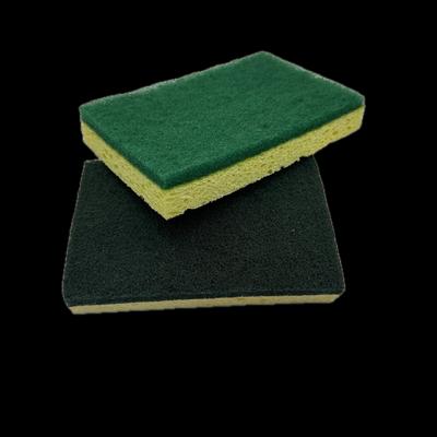Dual-Sided Wood Pulp Kitchen Sponge - Eco-Friendly Scrubber