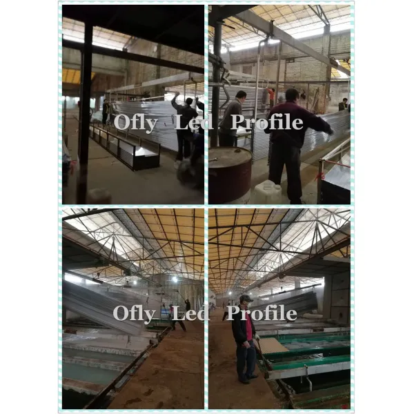 6063 T3-T8 Aluminum Alloy Anodized Finish Surface Mounted LED Lighting Profile with Customized Length Available