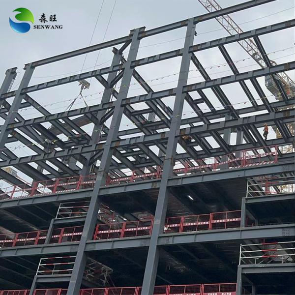 Welded H Steel Prefabricated Warehouse Building , Prefab Steel Structure Building Construction
